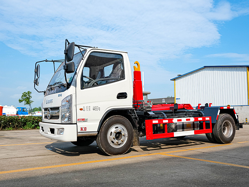 藍牌凱馬建筑勾臂垃圾車 藍牌凱馬建筑勾臂垃圾車